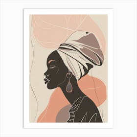 African Woman In A Turban 31 Art Print