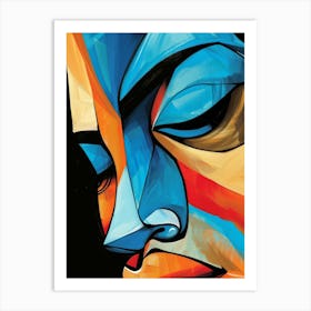 Abstract Of A Woman'S Face 18 Art Print