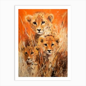 Cheetah Abstract Painting 2 Art Print