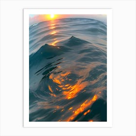 Sunset In The Ocean-Reimagined 6 Art Print