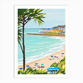 Bournemouth Beach, Dorset Contemporary Illustration 1  Art Print
