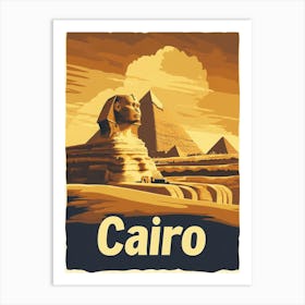 Aihrgdesign A Vintage Travel Poster Of Cairo Featuring The Ic B43640aa 261e 42d5 A48b 340001eeb190 1 Art Print