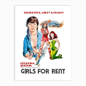 Girls For Rent, Sexy Movie Poster Art Print