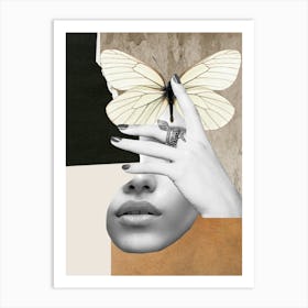 Collage Art Butterfly 2 Poster