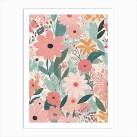 Floral Pattern 10 Art Print