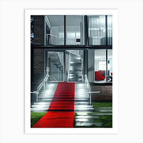 Red Carpet In Front Of House Art Print