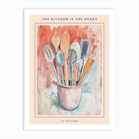 Kitsch Kitchen Utensils Painting 1 Poster Art Print