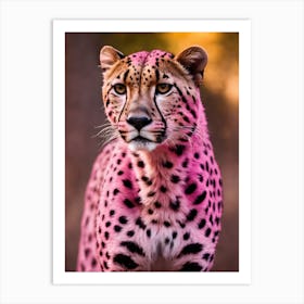 Pink Cheeta Pri 0 Art Print