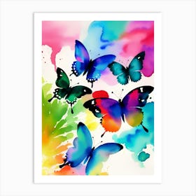 Colorful Butterflies 187 Art Print