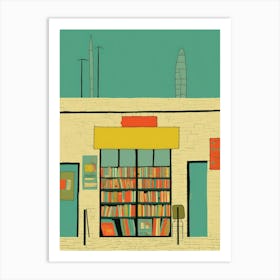 Tel Aviv The Book Nook Pastel Colours 2 Art Print