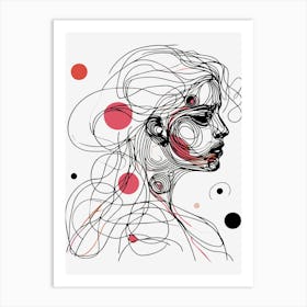 Line Art Portrait Art Print