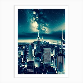 New York City At Night 24 Art Print