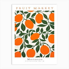 Clementine Fruit Poster Gift Morocco Market Art Print