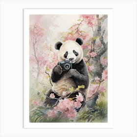 Panda Art Photographing Watercolour 1 Art Print