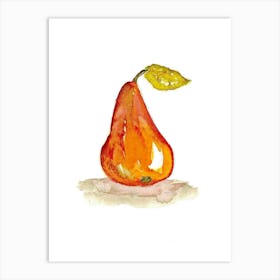 Pear Watercolor Painting Art Print