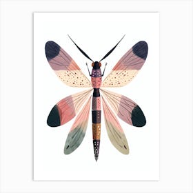 Colourful Insect Illustration Firefly 13 Art Print