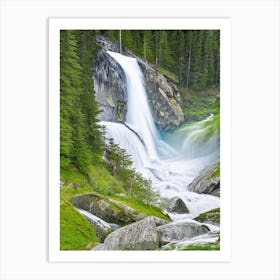 Krimml Waterfalls, Austria Nat Viga Style Art Print