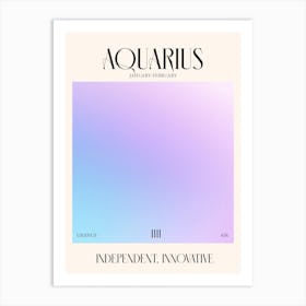 Aquarius 1 Zodiac Sign Art Print
