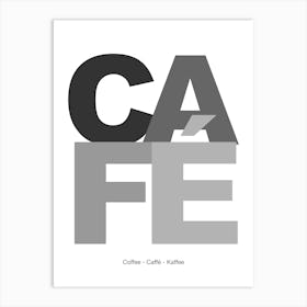 Coffee Cafe Typography Gift Kitchen Idea Art Print