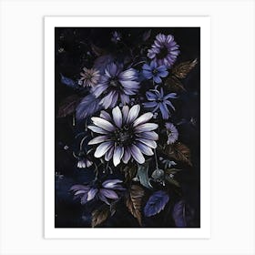 Purple Daisies Art Print