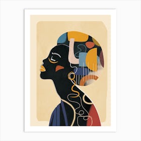 Abstract Female Portrait Art Print