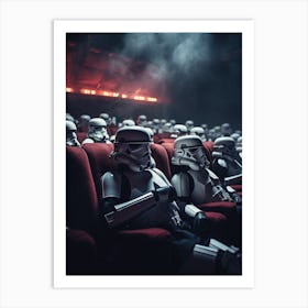 Star Wars Stormtroopers In The Cinema 1 Art Print