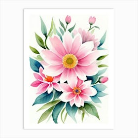 Watercolor Flowers 20 Art Print