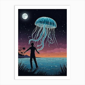 Jellyfish Canvas Print 2 Art Print