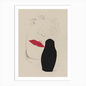 Desire (1930) Woman Illustration By Mikulas Galanda Art Print