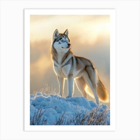 Siberian Husky. Generated with AI. Art Print 2 Art Print