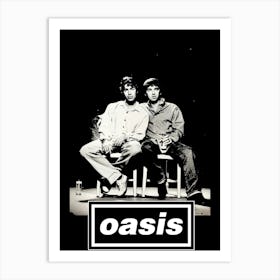 come back oasis britpop music band 1 Art Print