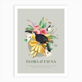 Flora & Fauna with Toucan Art Print