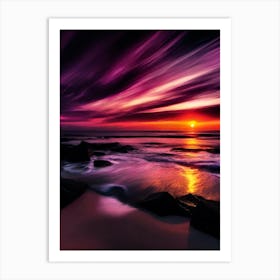 Sunset At The Beach 551 Art Print