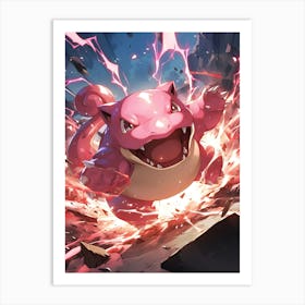 Slowbro Pokemon Art Print