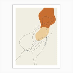 Orange And Black Art Print