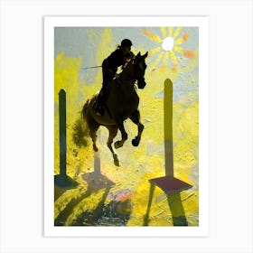 Horse Jumping Art Print