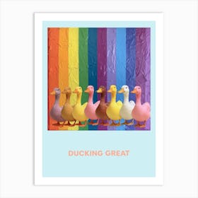 Ducking Great Rainbow Poster 1 Art Print