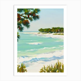 Gulf Shores Beach, Alabama Contemporary Illustration 1  Art Print