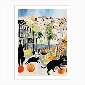 The Food Market In San Francisco 3 Illustration Art Print