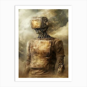 Robot In The Sky Art Print