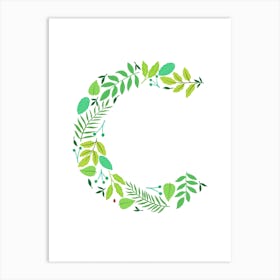 Leafy Letter C Art Print
