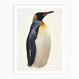 Emperor Penguin Cooper Bay Minimalist Illustration 2 Art Print