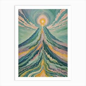 Rainbow Volcano Art Print