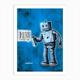 BLUE ROBOT Art Print