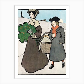 Vintage Christmas (1899), Edward Penfield Art Print