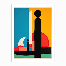 Copacabana Beach, Brazil, Bold Outlines 1 Art Print