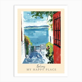 My Happy Place Galway 3 Travel Poster Art Print