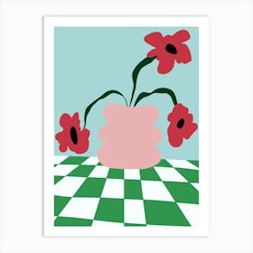 Bold Clay Florals Art Print