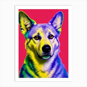 Norwegian Elkhound Andy Warhol Style Dog Art Print