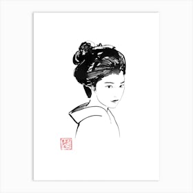 Geisha Kimono Art Print